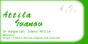 attila ivanov business card